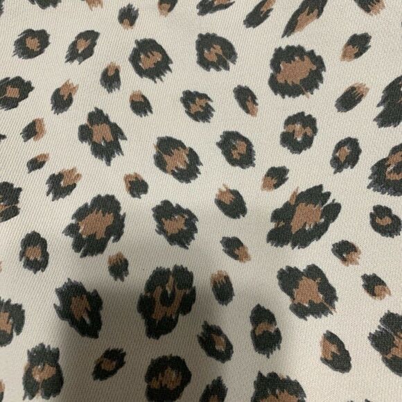 j crew womens beige brown leopard print long sleeve sweater top xxs - Picture 4 of 5